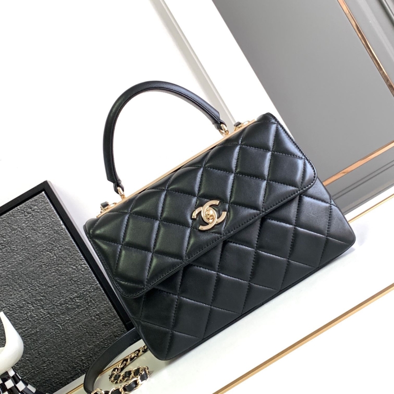 Ch*el top handle bags
